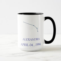 Tasse personnalisée de la constellation du Bélier