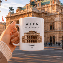 Tasse personnalisée de l'Opéra d'État de Vienne |