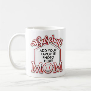 Tasse personnalisée de maman de base-ball