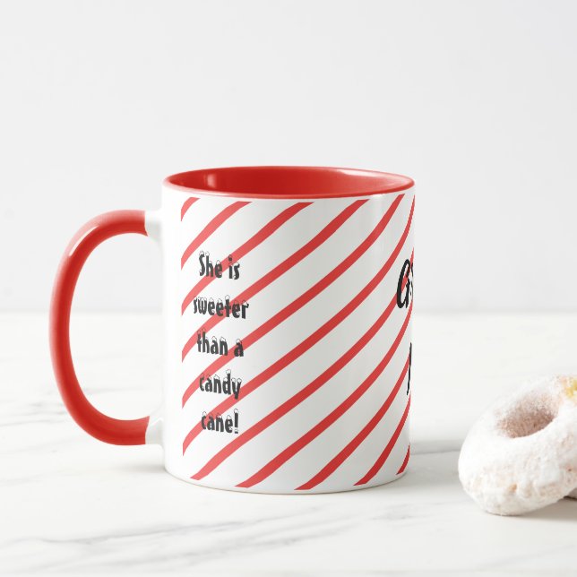 Tasse personnalisée de Noël de grammes (Avec donut)