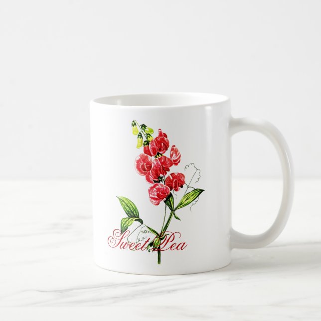 Tasse personnalisée de pois doux (Droite)