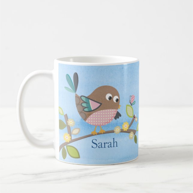 Tasse personnalisée d'oiseau (Gauche)
