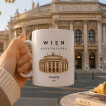 Tasse personnalisée du Burgtheater de Vienne | Nom