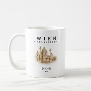 Tasse personnalisée Église Charles de Vienne   Nom