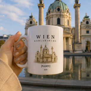 Tasse personnalisée Église Charles de Vienne   Nom