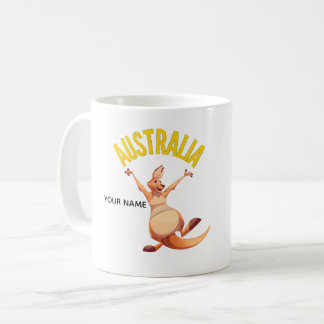 Tasse personnalisée kangourou pour fan de football