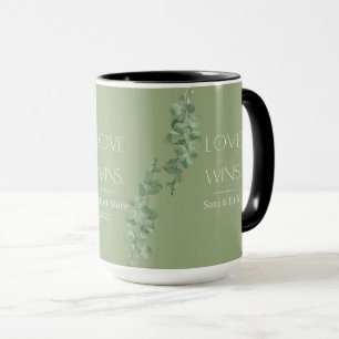 Tasse personnalisée "L'amour gagne"