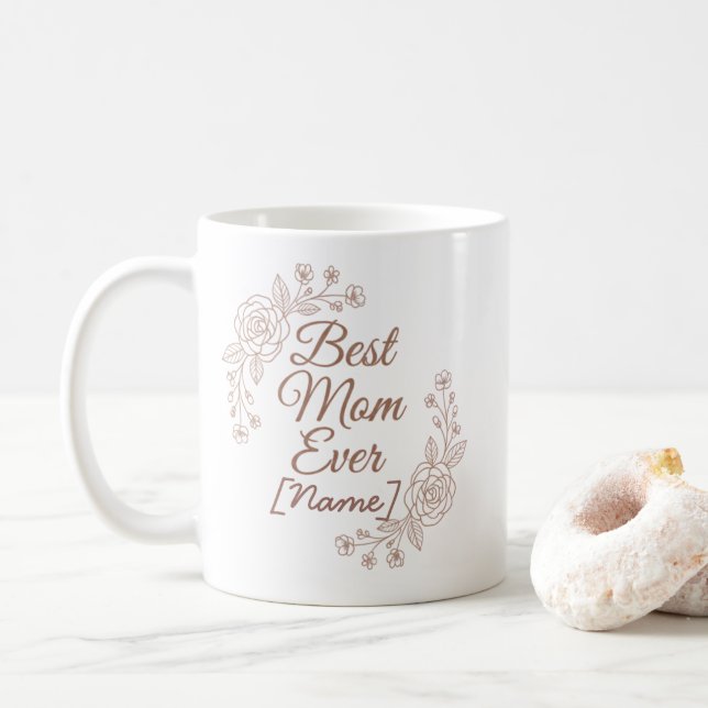 Tasse personnalisée Meilleure Maman du Monde (Avec donut)