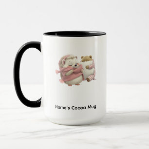 Tasse personnalisée Ourson Hérisson Cozy Winter