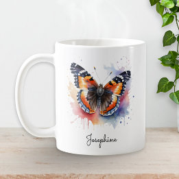 Tasse personnalisée Papillon Papillon Amiral Rouge