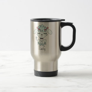 Tasse personnalisée par caniche bleu de bande