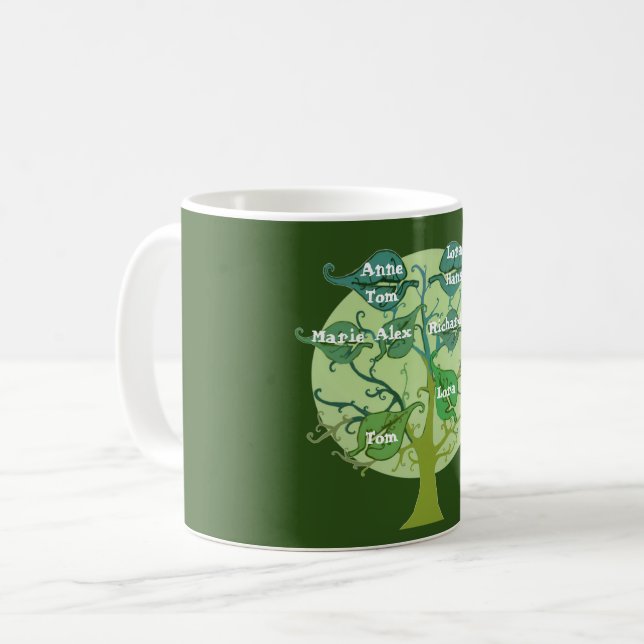 Tasse personnalisée par coutume d'arbre (Devant gauche)