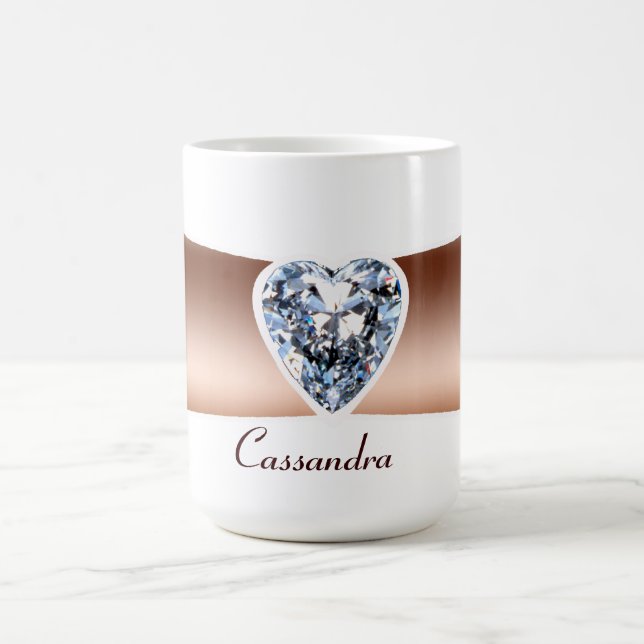 Tasse personnalisée par cuivre de diamant (Centre)