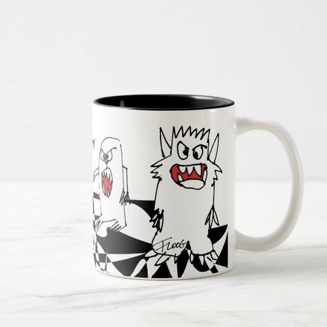 Tasse personnalisée par monstre de bande dessinée (Droit)