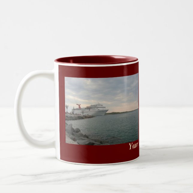 Tasse personnalisée par navigation de coucher du (Gauche)