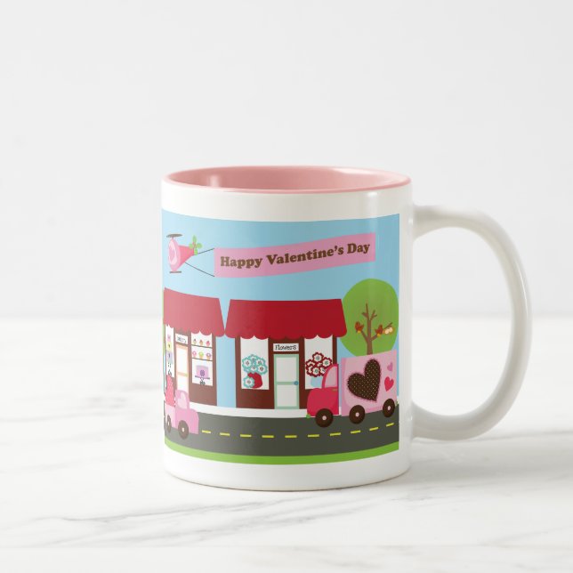 Tasse personnalisée par rue de Valentine (Droit)