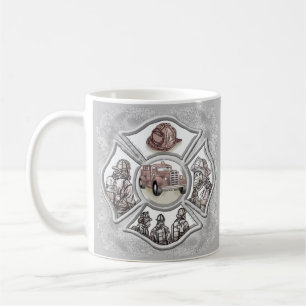 Tasse personnalisée pompier croix de Malte