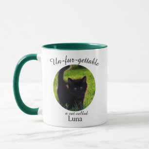 Tasse personnalisée pour chat avec photo et texte 