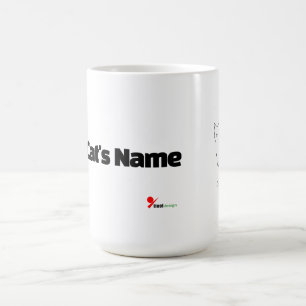 Tasse personnalisée pour chat minimaliste Art en