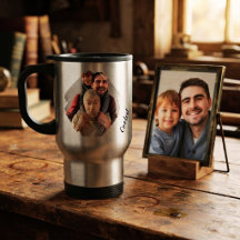 Tasse Personnalisée pour Grand-Père avec Deux Phot