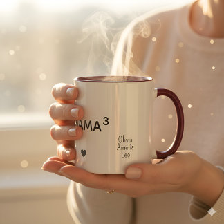 Tasse personnalisée pour maman avec les noms des e