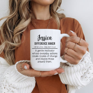Tasse personnalisée qui fait une différence pour l