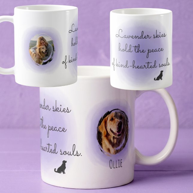 Tasse personnalisée Retriever Golden lavande avec  (Créateur téléchargé)