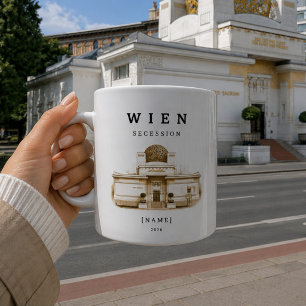 Tasse personnalisée Sécession viennoise Nom & An