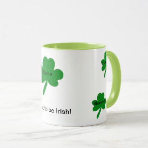 Tasse Personnaliser sur les chants irlandais shamrock