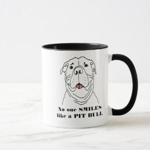 Tasse Personne ne sourit comme un Chien taureau chiqué D