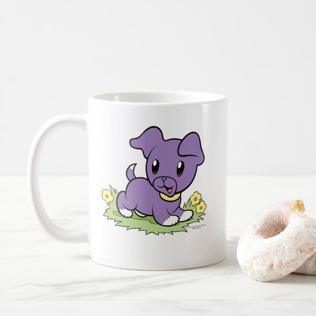 Tasse Petit Chiots Violet (Avec donut)