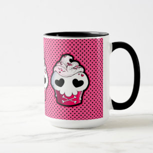 Tasse Petit gâteau rose de crâne