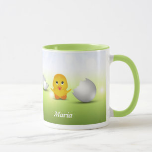 Tasse Petit poussin mignon de bébé votre nom