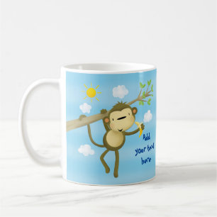 TASSE - petit singe effronté mignon fait sur