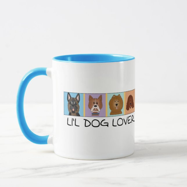 Tasse Petits t-shirts et cadeaux Amoureux de les chiens (Gauche)