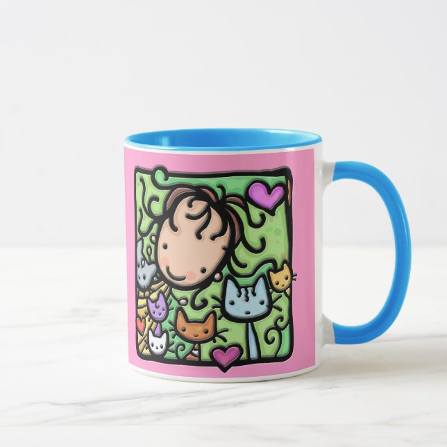 Tasse Peu de Girlie aime ses minous (Droite)