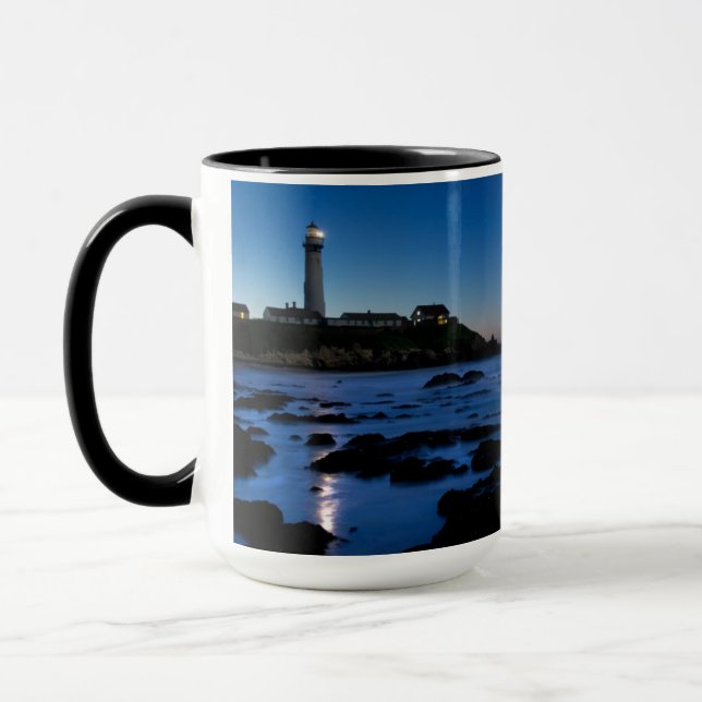 Tasse Phare | Half Moon Bay, Ca de point de pigeon (Gauche)