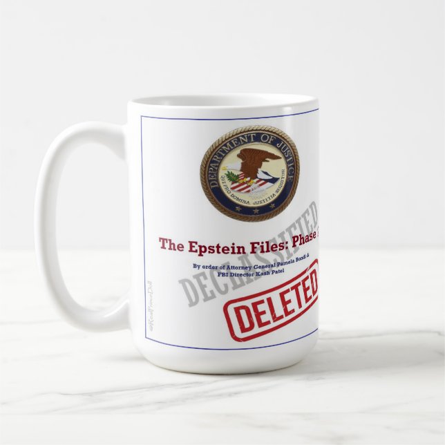 Tasse Phase 2 des Dossiers Epstein (Gauche)
