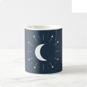 Tasse Phase Lunaire Céleste - Bleu Nuit Profond &