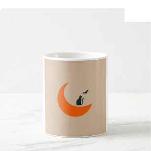 Tasse Phase Lunaire Halloween - Orange & Onyx