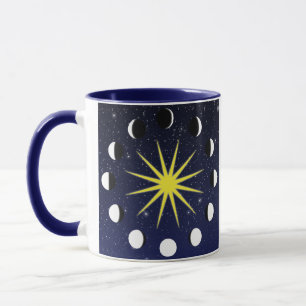 Tasse Phases et étoiles du soleil, de la lune