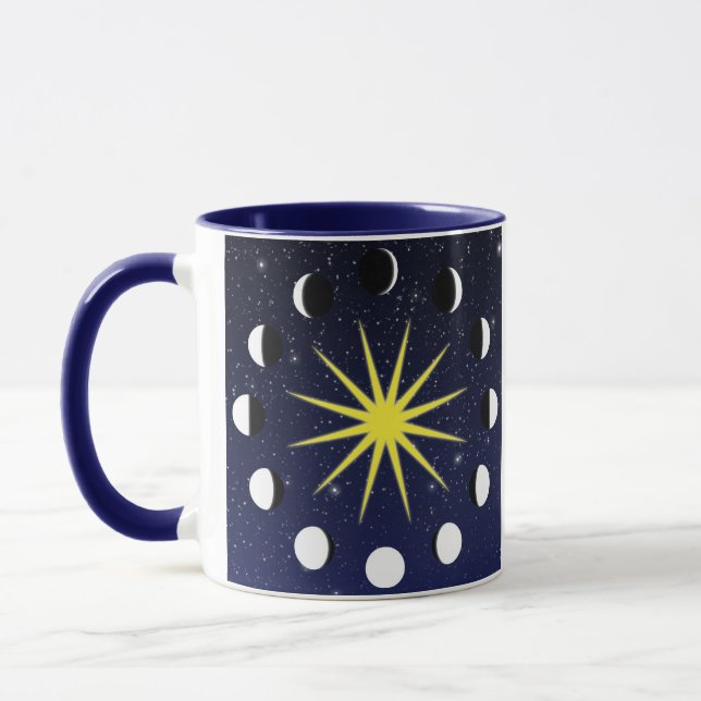 Tasse Phases et étoiles du soleil, de la lune (Gauche)