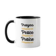 Tasse Philippiens 4:6-8 Prières, Paix, Louange