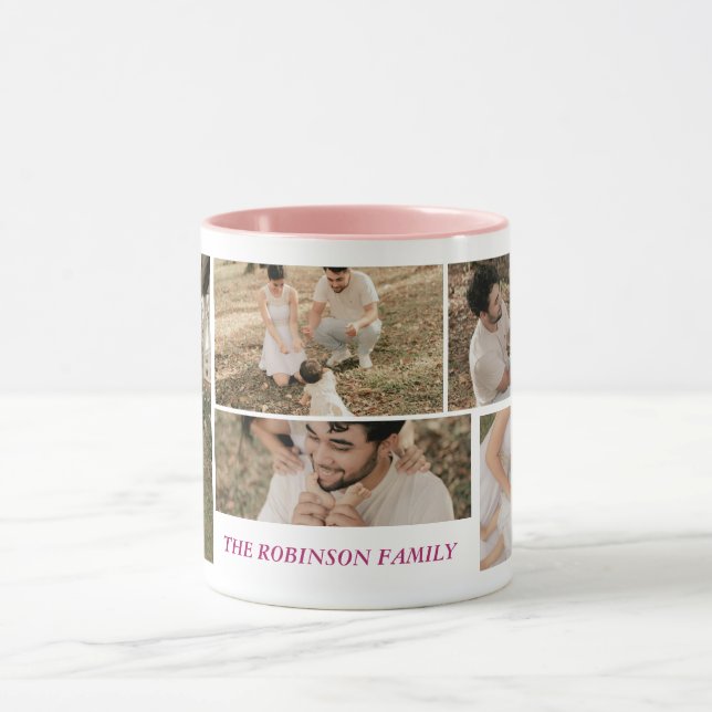 Tasse photo de famille personnalisée (Centre)