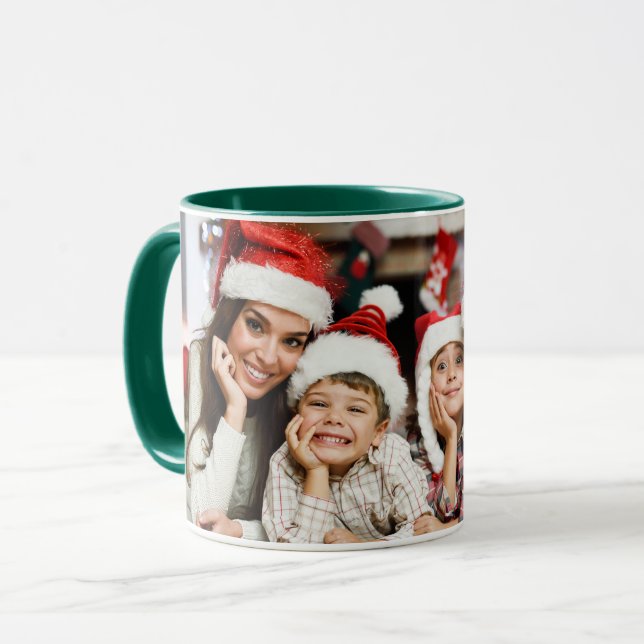 Tasse Photo de vacances de Noël (Devant gauche)