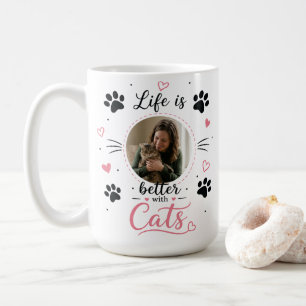 Tasse photo personnalisée pour amateur de chats av