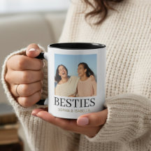 Tasse photo pour meilleures amies | Cadeau personn