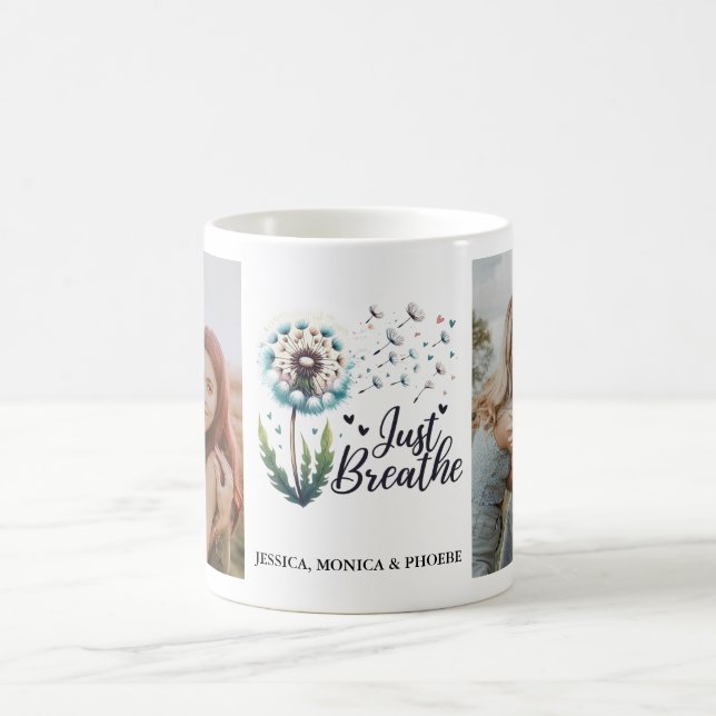 Tasse photo "Respirez simplement" Pissenlit (Centre)