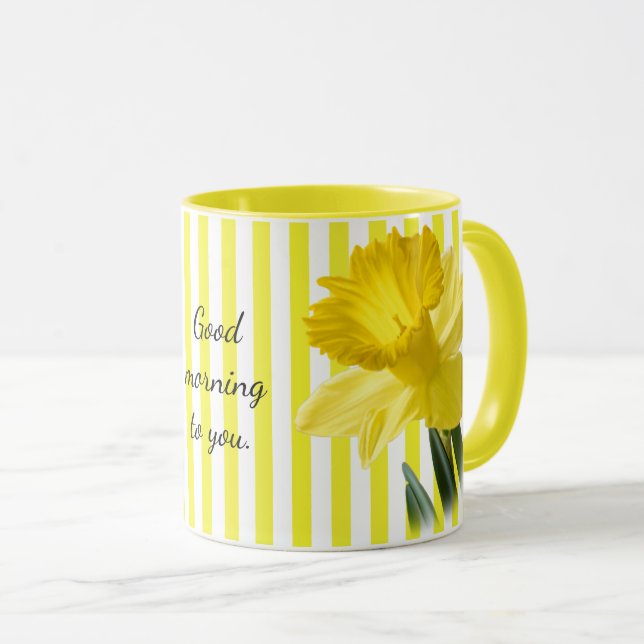 Tasse Photographie florale de la jonquille jaune de Good (Devant droit)