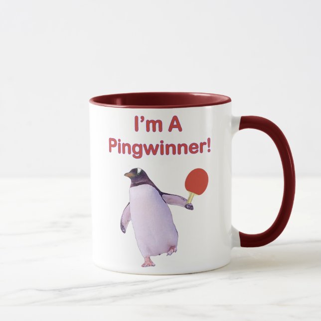 Tasse Ping-pong de pingouin de Pingwinner (Droite)